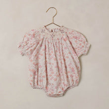 Load image into Gallery viewer, Noralee Maddie Romper in pastel garden print, featuring lightweight fabric and floral design, perfect for warm weather.
