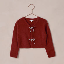 Load image into Gallery viewer, Bow Cardigan | Ruby