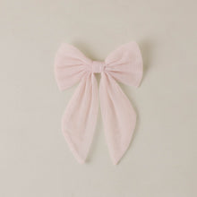 Load image into Gallery viewer, Noralee Everly Bow Cotton Candy headband with soft fabric and playful pink bow for a cute, stylish accessory.
