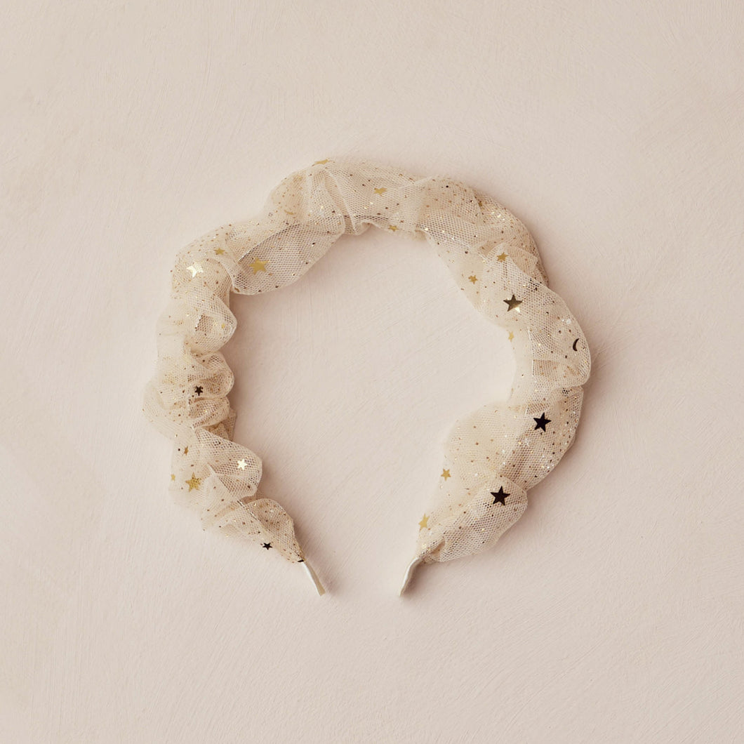 Gathered Headband | Champagne Stars