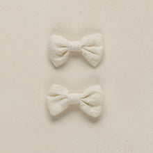 Load image into Gallery viewer, Little Bow Clips || Ivory