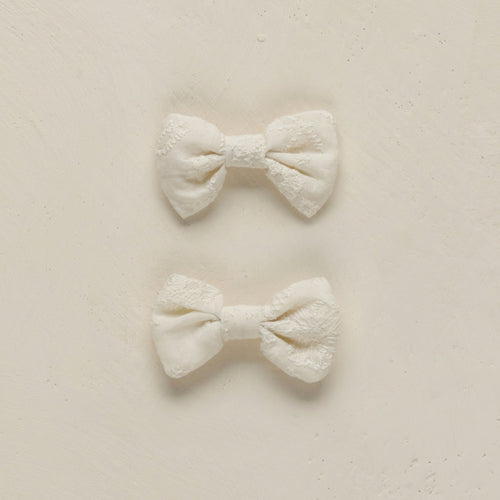 Little Bow Clips || Ivory