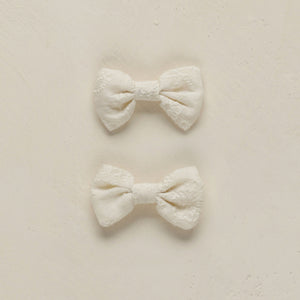 Little Bow Clips || Ivory