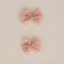 將圖片載入圖庫檢視器 Two pink decorative bows on a beige background