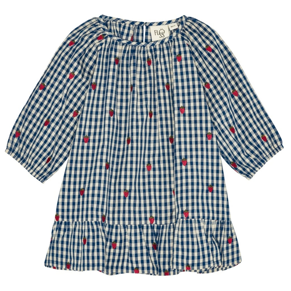 Nolly LS ON Dress - Berry blue check