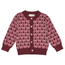 Load image into Gallery viewer, Nova Cardigan - Bordeaux Bow