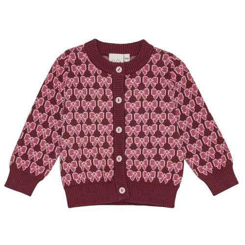 Nova Cardigan - Bordeaux Bow