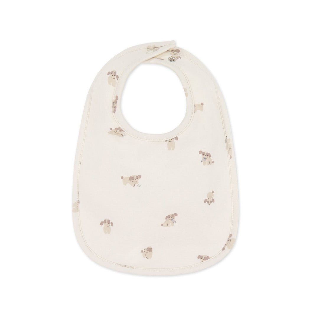 Organic Cotton Bib - Sasha Puppy Tofu