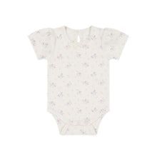Load image into Gallery viewer, Organic Cotton Cap Sleeve Bodysuit - Thelma Orchid