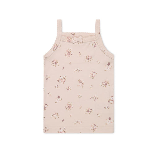 Organic Cotton Singlet - Petite Fleur Soft Peony