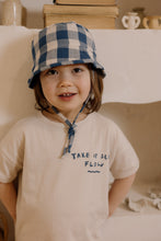 Load image into Gallery viewer, Pottery Blue Gingham Bucket Sun Hat