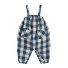 Load image into Gallery viewer, Pottery Blue Gingham Artisan Jumpsuit