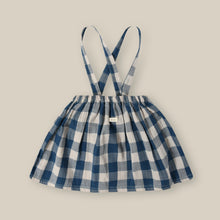 Load image into Gallery viewer, Pottery Blue Gingham Maker Crossback Skirt