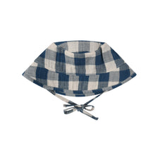 Load image into Gallery viewer, Pottery Blue Gingham Bucket Sun Hat