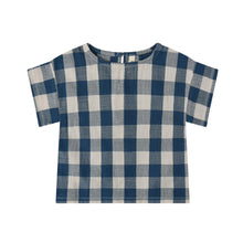 Load image into Gallery viewer, Pottery Blue Gingham Boxy T-shirt
