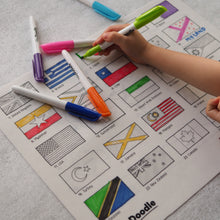 Load image into Gallery viewer, World Countries Classic Colouring &amp; Doodle Mat