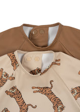 Load image into Gallery viewer, 2 pack dinner bib with sleeves - tiger/toasted coconut