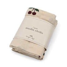 將圖片載入圖庫檢視器 3 pack muslin cloth gots - ma grande cerise