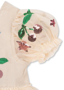 yvonne puff dress - rainbow twinkle