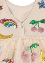 Load image into Gallery viewer, yvonne puff dress - rainbow twinkle