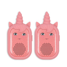 Load image into Gallery viewer, glitter unicorn walkie talkie - sparkling pink