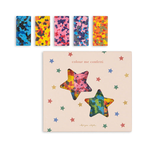 confetti crayons - multi star