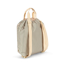 Load image into Gallery viewer, Striped backpack with beige accents on a white background
