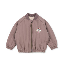 Load image into Gallery viewer, Children&#39;s brown jacket with a small embroidered design on a white background