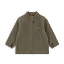 Load image into Gallery viewer, Green fleece jacket on a white background