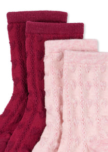 2 pack socks - heart mix