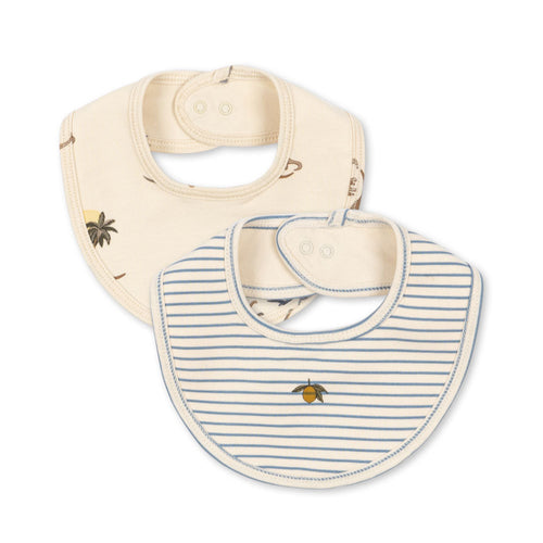 basic 2 pack 2 bib - kubi/stripe bluie