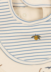 basic 2 pack 2 bib - kubi/stripe bluie