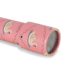 Load image into Gallery viewer, Pink cylindrical toy with bird illustrations on a white background