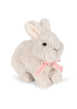 Load image into Gallery viewer, Plush bunny toy with a pink bow on a white background