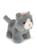 Load image into Gallery viewer, Plush toy cat with a pink bow on a white background