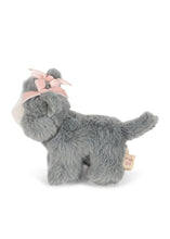 Load image into Gallery viewer, Plush dog toy with a pink bow on a white background