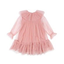 Load image into Gallery viewer, Pink tulle dress with long sleeves on a white background