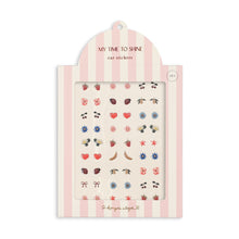 將圖片載入圖庫檢視器 Pack of ear stickers with a pink and white striped box on a white background