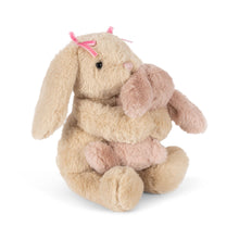 Load image into Gallery viewer, Plush toy rabbit holding another smaller plush toy on a white background