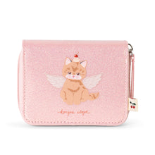Load image into Gallery viewer, cat wallet - cerise glitter pink