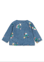 將圖片載入圖庫檢視器 magot sequin denim jacket - rainbow star