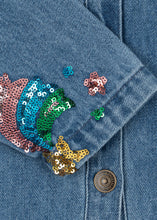 將圖片載入圖庫檢視器 magot sequin denim jacket - rainbow star