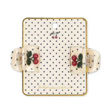 Load image into Gallery viewer, 2 pack cherry dot hair claws