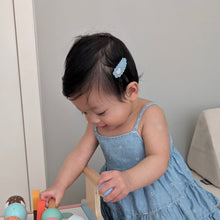 Load image into Gallery viewer, Dainty Snap Clips | Sweetheart Denim