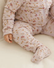 Load image into Gallery viewer, Zip Long Sleeve Sleeper Footie || Garden