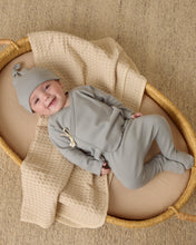 Load image into Gallery viewer, Wrap Top + Footed Pant Set || Steel Blue