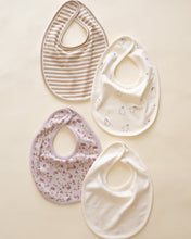 Load image into Gallery viewer, Jersey Snap Bib, 2 Pack || Garden, Snow Owls