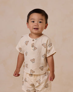 Woven Boxy Top + Short Set || Teddy