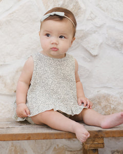 Ruffled Tulip Top + Bloomer Set || Green Garden