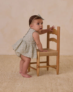 Skirted Tank Romper || Green Garden